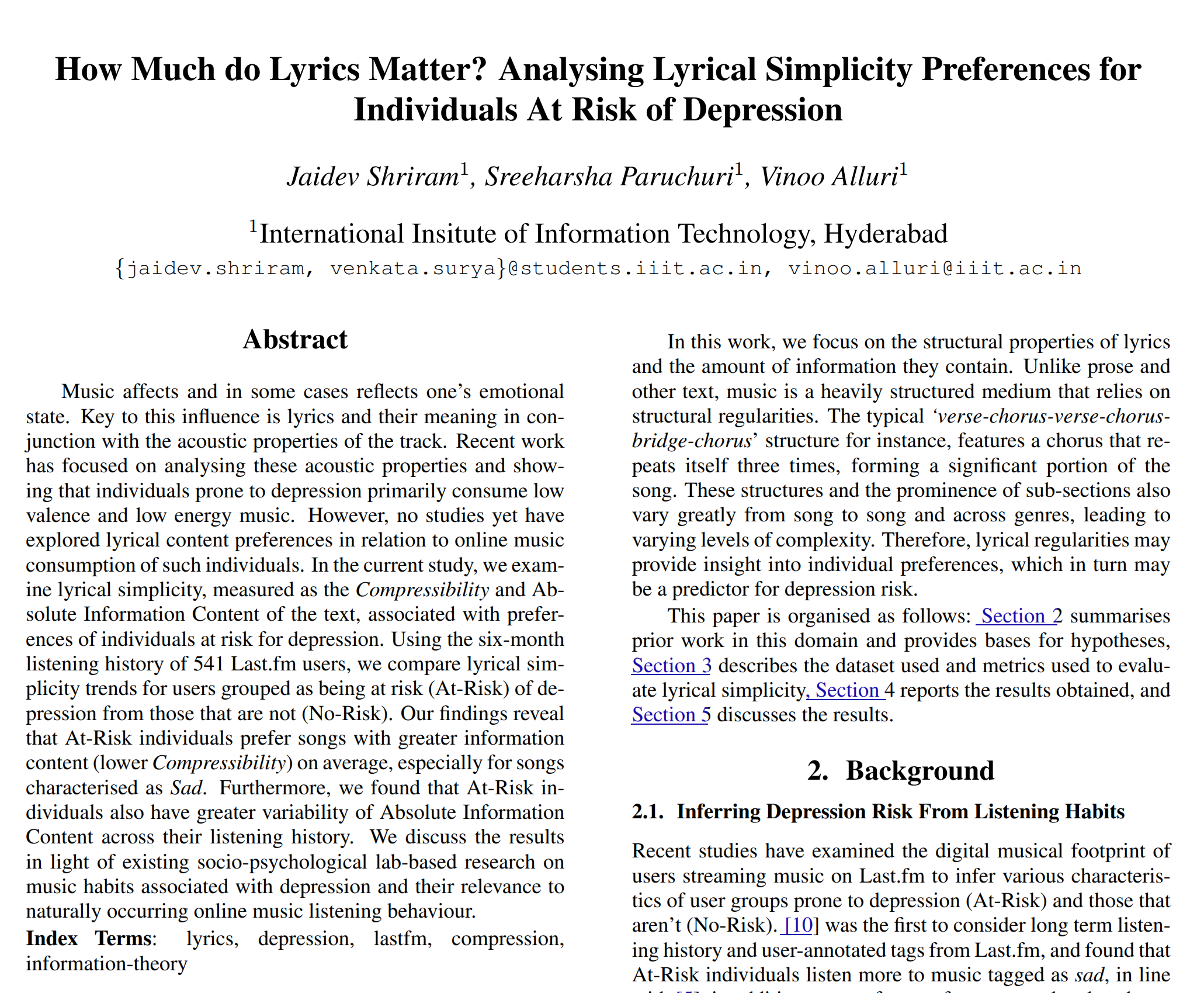 Lyrics Analysis Publication - LZ777 compression algorithm visualization